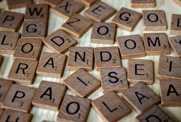 Wooden scrabble alphabet letters