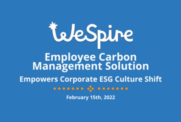 Cover image for WeSpire's Employee Carbon Management Solution Press Release